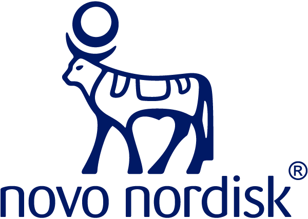 Novo Nordisk logo og link til hjemmeside